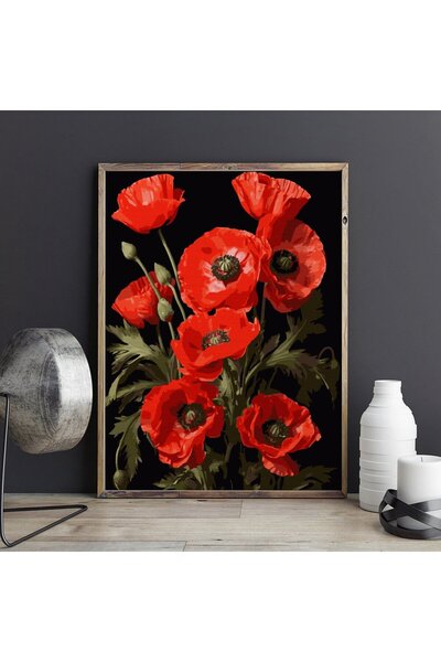 Pictorul Fericit Buchet de maci (Bouquet of poppies) - Pictură pe numere