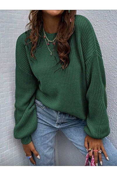 FAVORİST Tri̇ko Knitted O Oversized Crew Neck Sweater New Btk