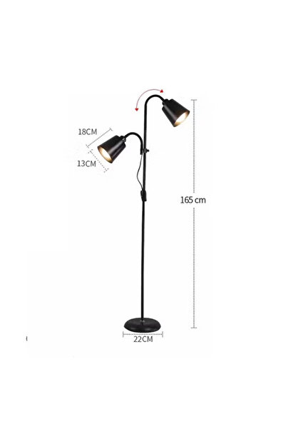 Sumkyle Floor Lamp Modern Design Standing Lamp White Lampshade Tall Lamp Suitable for Living Room 165x22cm