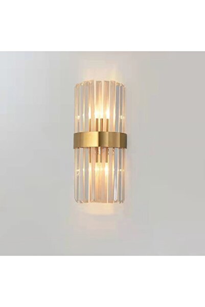 Flippy Interior Wall Lamp — Luxury Gold Stainless Steel with Crystal, 35x18 cm