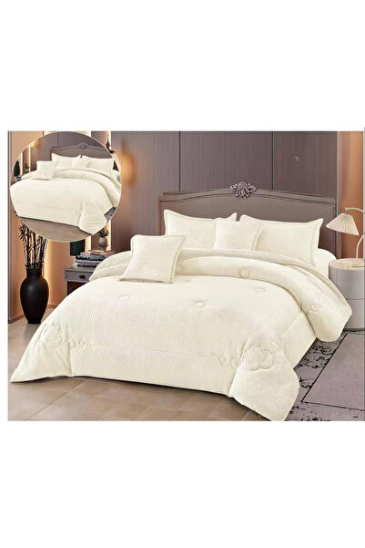 DEC29 Bedspread with filling. Velvet faux fur, double size, 4 pieces.