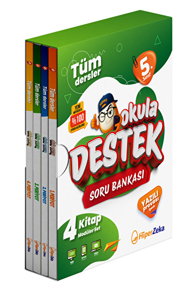 HiperZeka 2026 5. Sınıf Tüm Dersler Okula Destek Soru Bankası | 4 Kitap Modül...