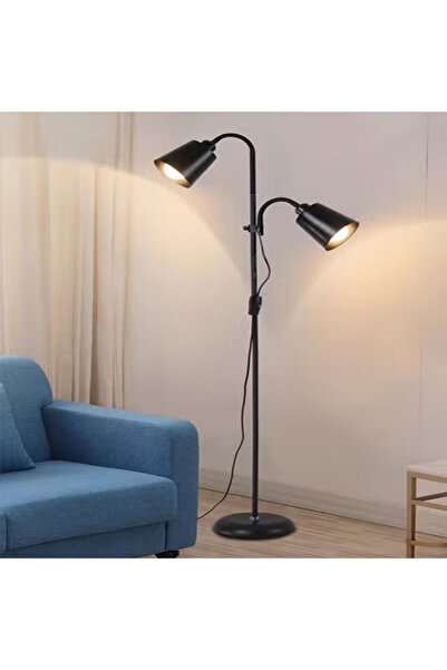 Sumkyle Floor Lamp Modern Design Standing Lamp White Lampshade Tall Lamp Suitable for Living Room 165x22cm