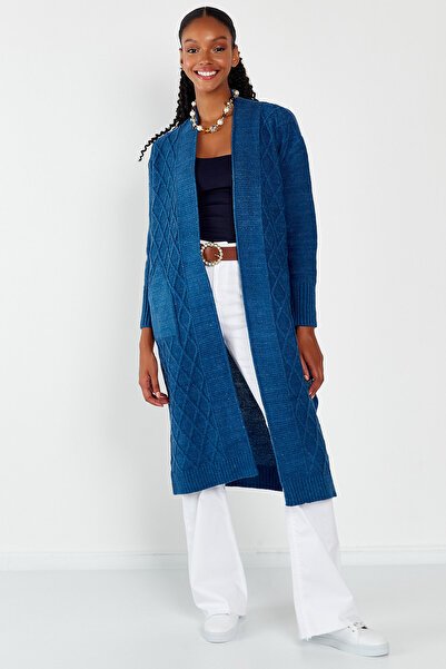 Hopoi Women's Baklava Pattern Midi Cardigan