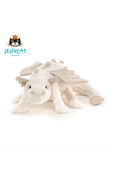 Jellycat لعبة فرو التنين الأبيض