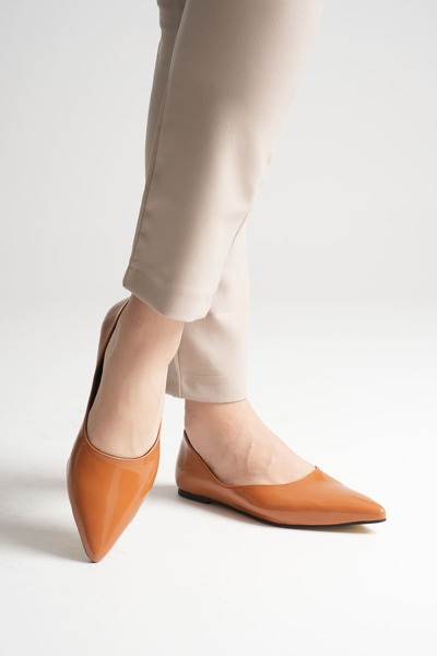 MARCHEO Ariana Women's Daily Orange Ballerina Shoes
