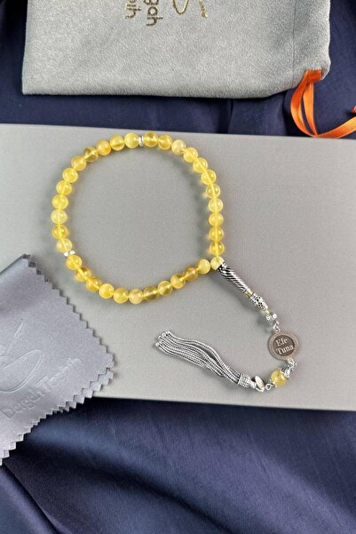 dergah tesbih Bilek Boy Nakkaş İmame Kişiye Özel İsimli Tasarım Damla Kehriba...