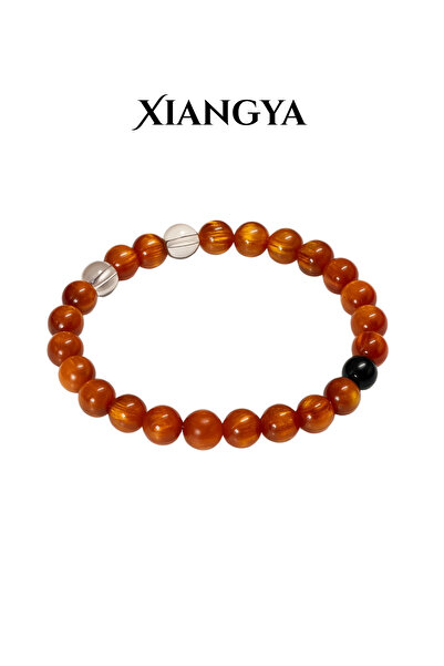 XIANGYA سوار من خرز عين النمر - تصميم حجاب العنبر المتناغم مع الكريستال ｜ حجا...