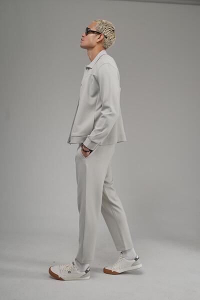 king brich Regular Fit Snap Closure Jacket Pants Bottom Top Set