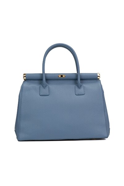 Posete Fagaras Jennifer Leather Purse - Light Blue, Genuine Leather Office Bag, Handbag, Bags