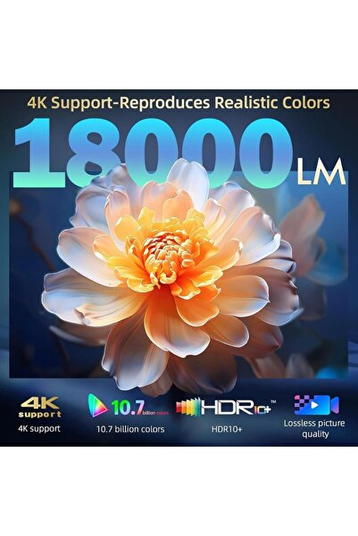 Generic Smart home CineCast Pro Smart LED Projector, 18000 Lumens, 4K Support, 1080p, 170 inches