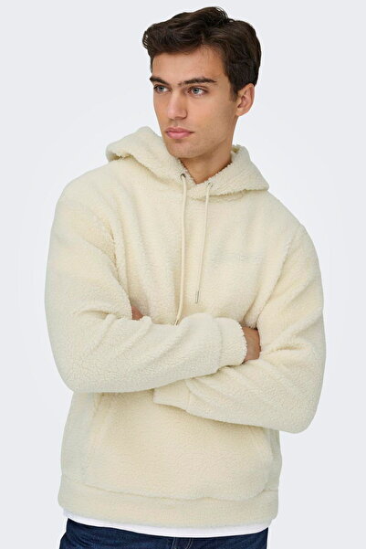 ONLY & Sons Onsremy Чоловічий худі з капюшоном Teddy – М'яка тканина Teddy, легко поєднується з іншими речами