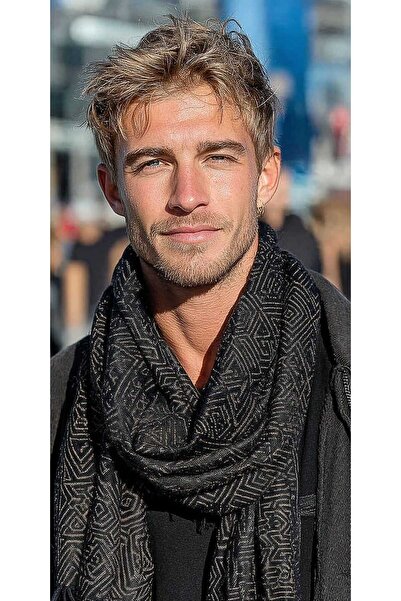 LAGRANZE Valmero Patterned Scarf Men's Scarf