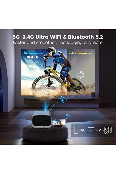 Generic Smart home CineCast Pro Smart LED Projector, 18000 Lumens, 4K Support, 1080p, 170 inches