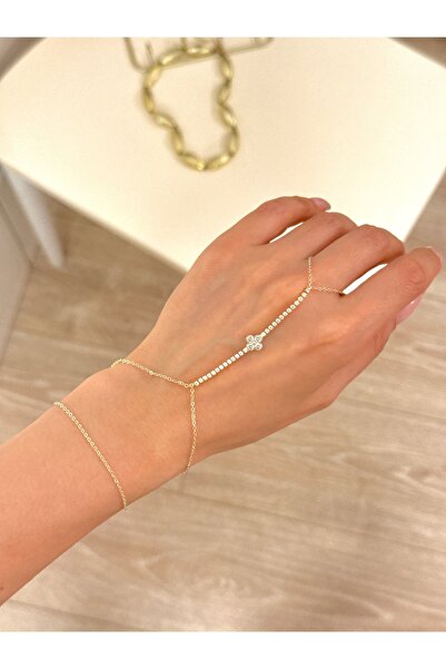 YOUES JEWELRY 14K RENK ÇELİK ŞAHMERAN GOLD KADIN ŞAHMERAN