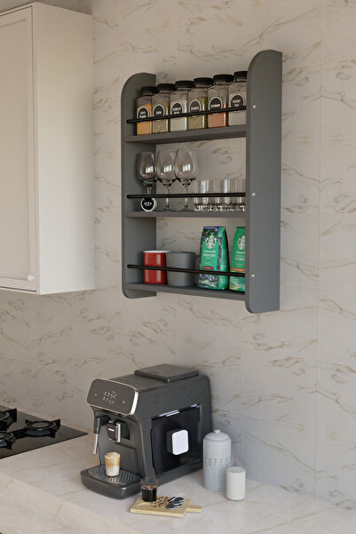 alpaevmobilya Duvar Tipi Mutfak Düzenleyici Raf | Baharat, Bardak, Fincan ve ...