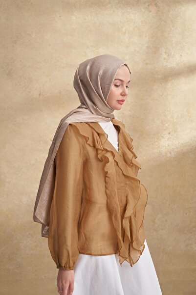 ARMANDA Jose Jakar Ethnic Pattern Shawl - Mink