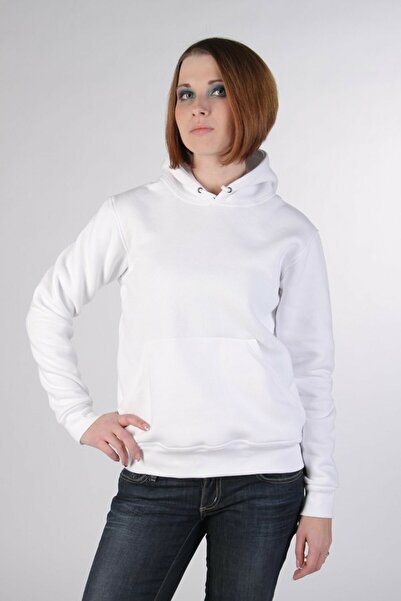 ELNOYA Unisex White - 3 Thread Basic Long Sleeve Comfortable - Sweatshirt