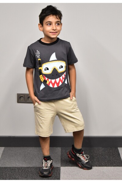 Banadamoda Boy's Printed T-shirt Shorts Set