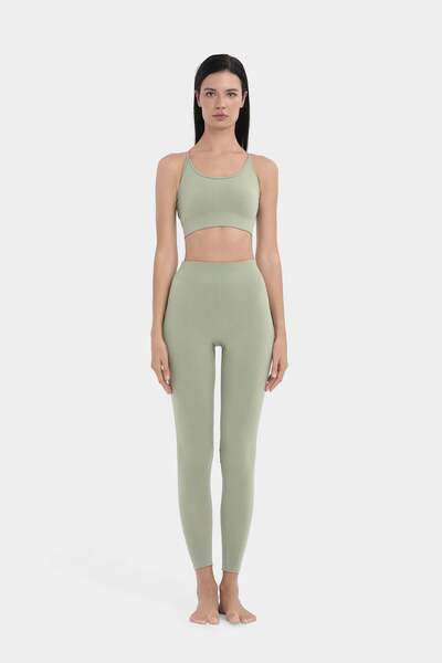 Louren Безшевни дълги клинове с висока талия - ментово зелено