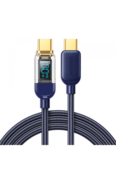 Joyroom USB-C Data and Charging Cable - USB-C A4 Display, 100W, 1.2m, Blue