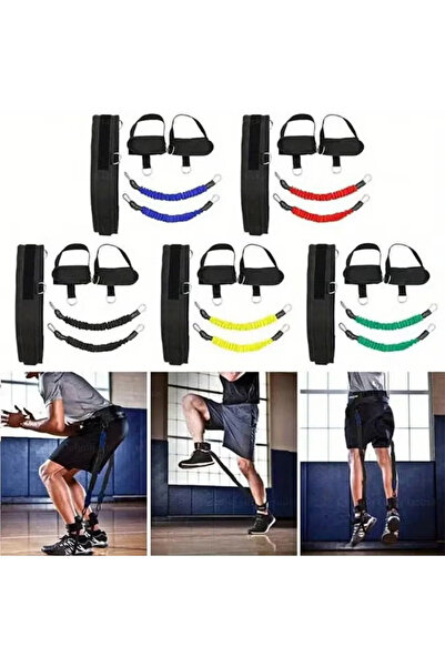 Fitness World Adjustable resistance bands and resistance ropes for fitness training, black color