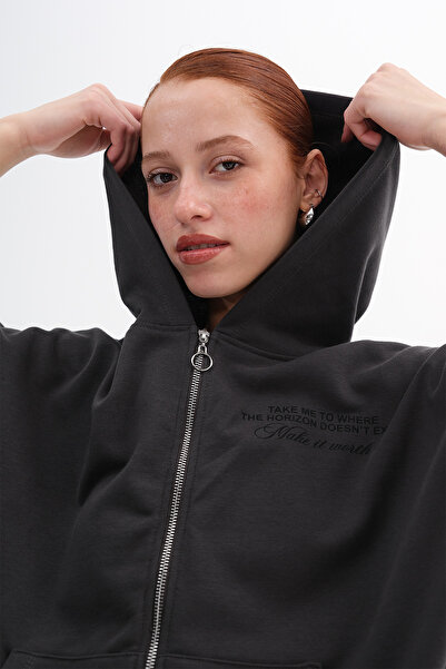 Addax Stone Zippered Sweatshirt H12761