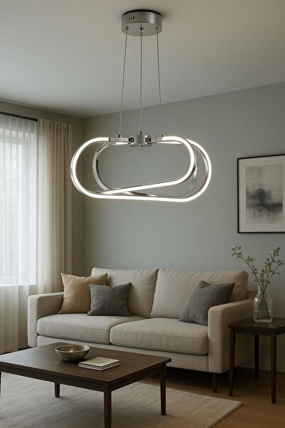 FERLUCE AVİZE LEDLİ AVİZE İÇ İÇE 3 LÜ SİYAH
