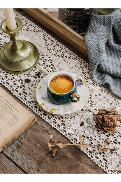 Shuer Ceramic Coffee cup, Espresso cup,Arabic coffee cup,Turkish coffee cup, Cup and Saucer Set 100ML