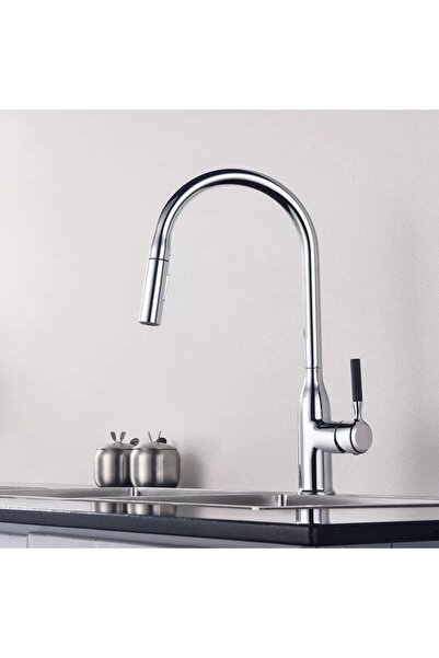 FLEKO Power Spiralli Krom Mutfak Bataryası Musluk