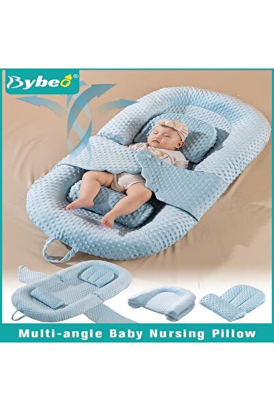 BYBEO Baby Nest Bed Infant Lounger with Anti-Reflux Feeding Set - Includes Toddler nests, Crib Wedge Pillo