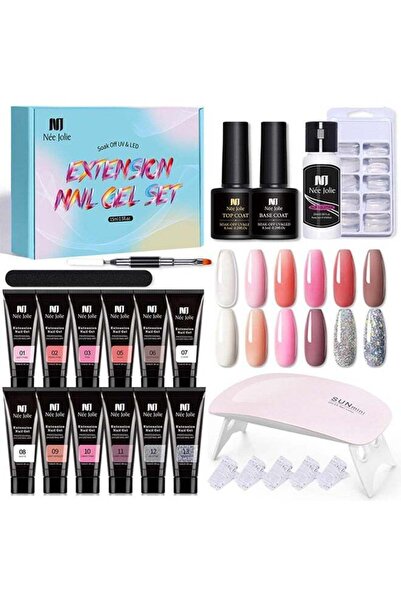 Arabest مجموعة طلاء أظافر جل، مصباح أشعة فوق بنفسجية صغير، 100 قطعة من أطراف ...