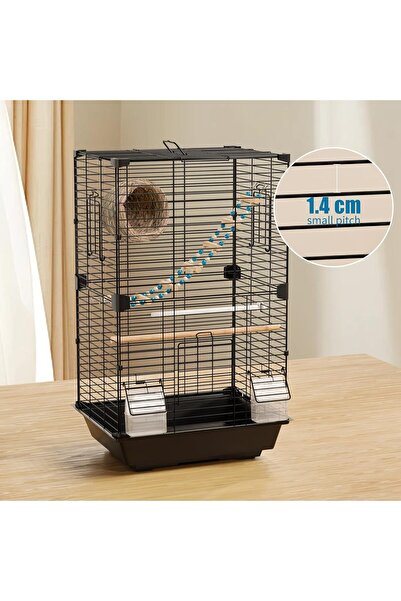 Sumkyle Big Bird Cage Iron Standing Large for Cockatiels Pet Bird Stick With Nest Metal Cage