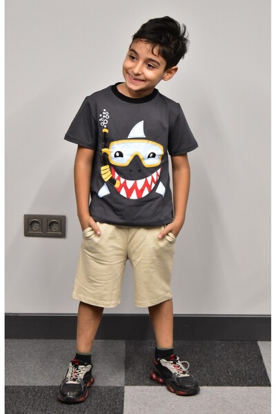Banadamoda Boy's Printed T-shirt Shorts Set