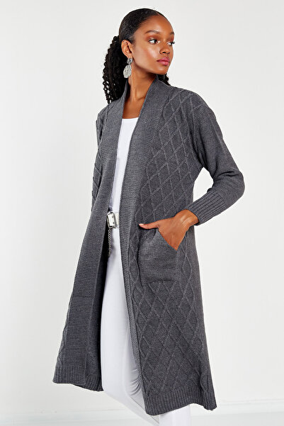 Hopoi Women's Baklava Pattern Midi Cardigan