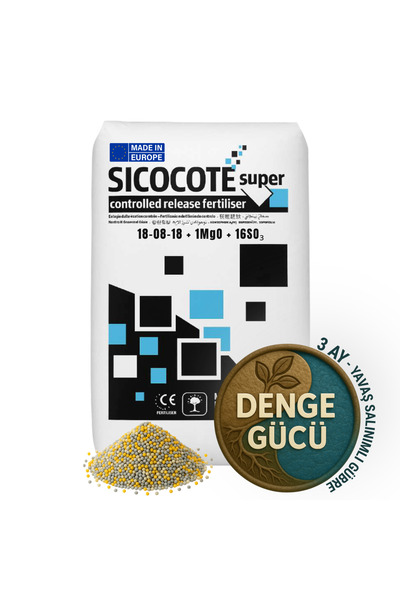 SICOCOTE Super CRF 18-08-18+1MgO+16SO₃ | Kontrollü Salınımlı Granül Gübre | 2...