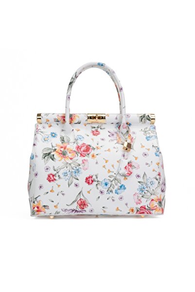 Posete Fagaras Jennifer Leather Purse - Floral, Genuine Leather Office Bag, Handbag, Bags