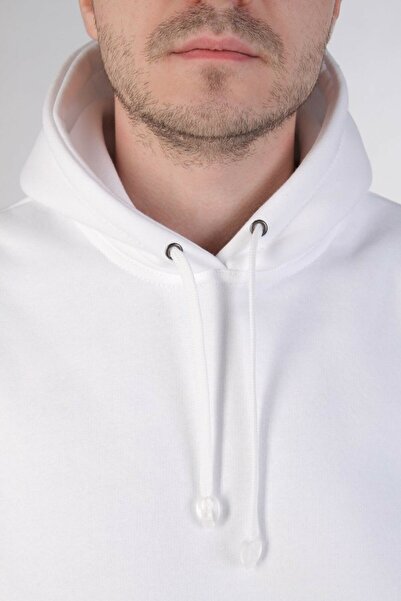 ELNOYA Unisex White Basik Long Sleeve Comfortable Sweatshirt