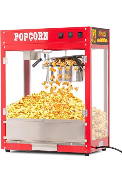 Five Stars RIEDHOFF Vintage Movie Theater Popcorn Machine with 8 oz Kettle — Red