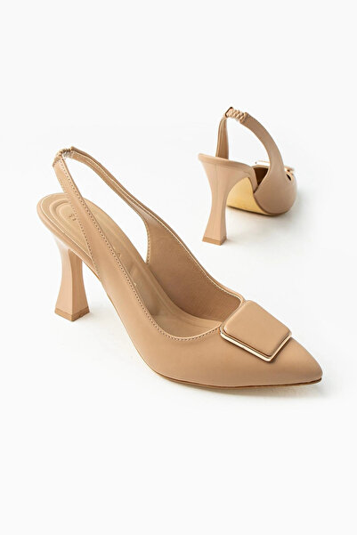 ZENGEZUR MALL Lvsqvr Pıert Nude Skin Heeled Shoes (113936) (Size: 37)