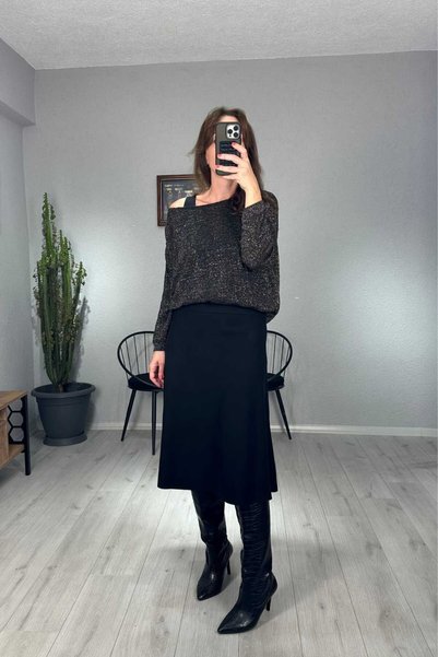 lady special ZRA Selanik Kumaş Bel Korsajlı Etek