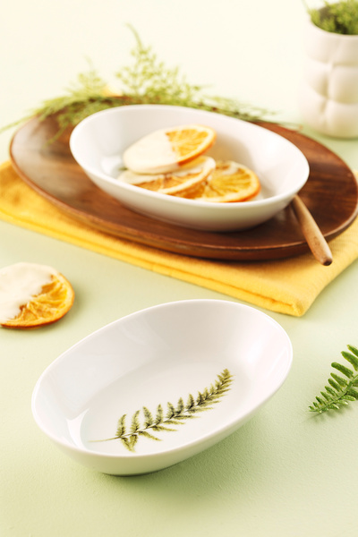 Kütahya Porselen Bellis 2 Piece 15 cm Boat Plate