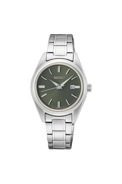 Seiko Women's Quartz Watch - Olive Green / Stainless Steel / 29.8mm