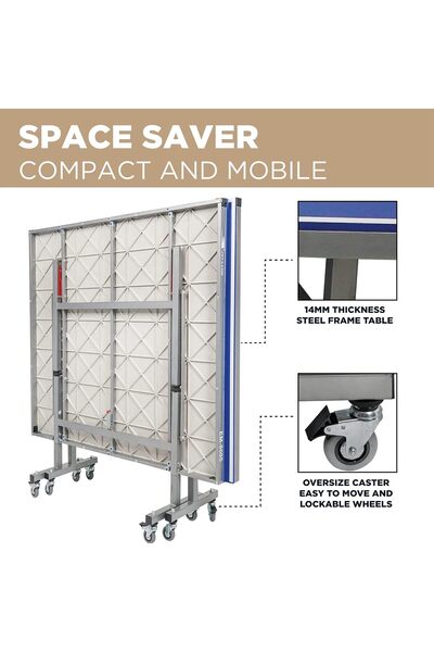 SKY LAND Outdoor Professional Ping Pong Table EM-8005, Movable Table Tennis TT Table for All Ages