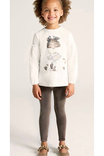 MAYORAL Velvet blouse and tights set