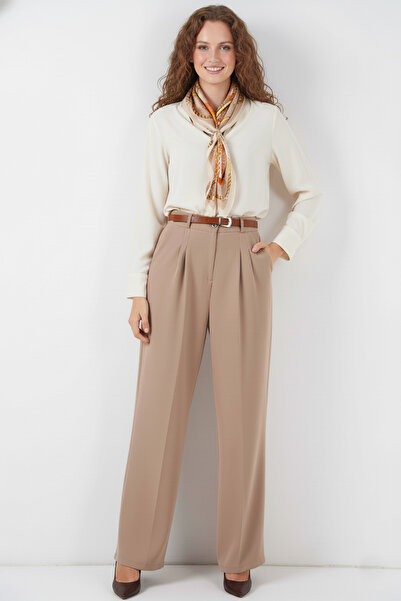 benguen Belted Hijab Pants 6696 Beige