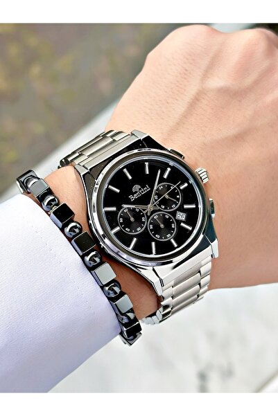 Bentini Men's Wrist Watch – Functional, Steel Band, Waterproof, 2-Year Warranty