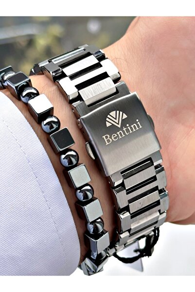 Bentini Men's Wrist Watch – Functional, Steel Band, Waterproof, 2-Year Warranty