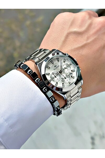 Bentini Men's Wrist Watch – Functional, Steel Band, Waterproof, 2-Year Warranty