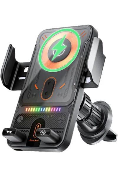 AutoFamily حامل هاتف مغناطيسي للسيارة | حامل لوحة القيادة قابل للتعديل بزاوية 360 درجة مع قاعدة قفل قوية وتصميم أنيق (أ)